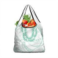 Aloha Lei Onaona Grocery Bag Sage Green Hawaiian Tribal Pattern