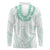 Aloha Lei Onaona Long Sleeve Polo Shirt Sage Green Hawaiian Tribal Pattern