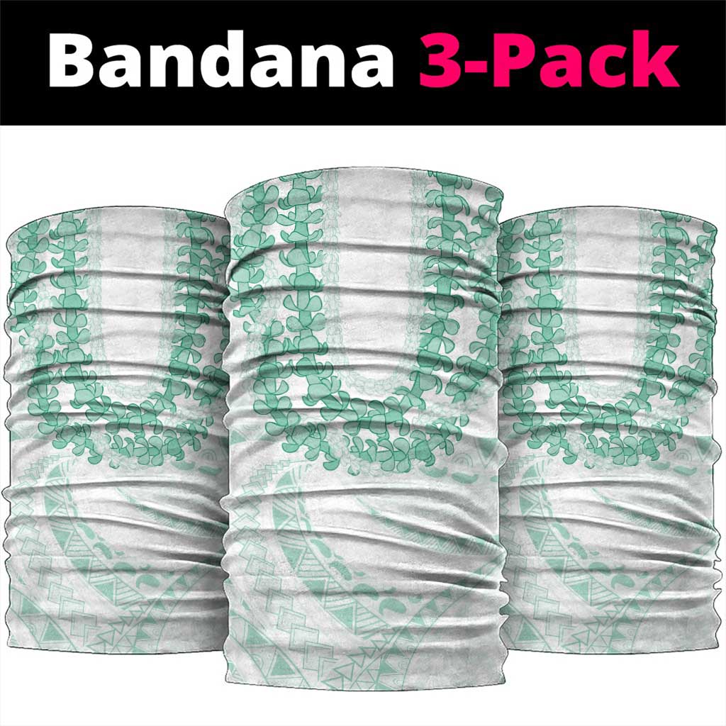 Aloha Lei Onaona Neck Gaiter Sage Green Hawaiian Tribal Pattern - Polynesian Pride