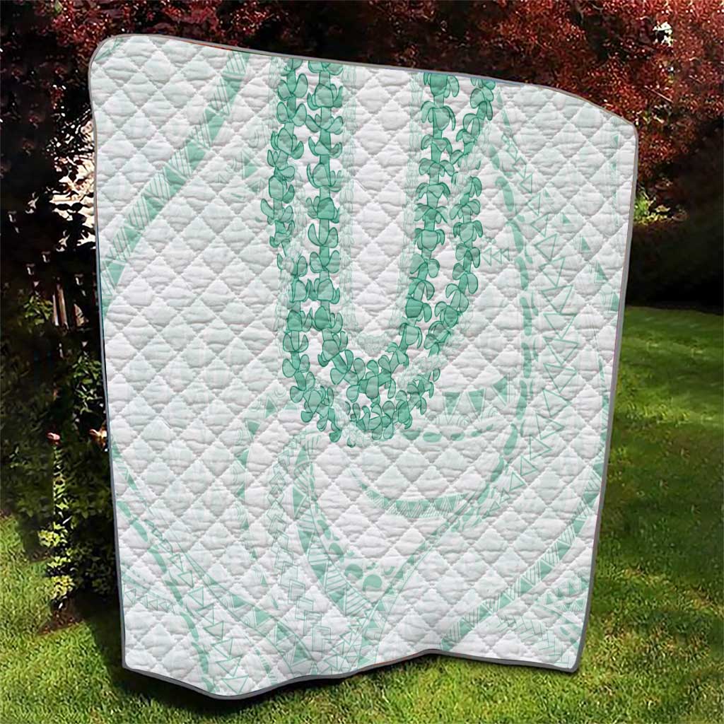 Aloha Lei Onaona Quilt Sage Green Hawaiian Tribal Pattern