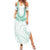 Aloha Lei Onaona Summer Maxi Dress Sage Green Hawaiian Tribal Pattern
