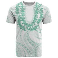 Aloha Lei Onaona T Shirt Sage Green Hawaiian Tribal Pattern