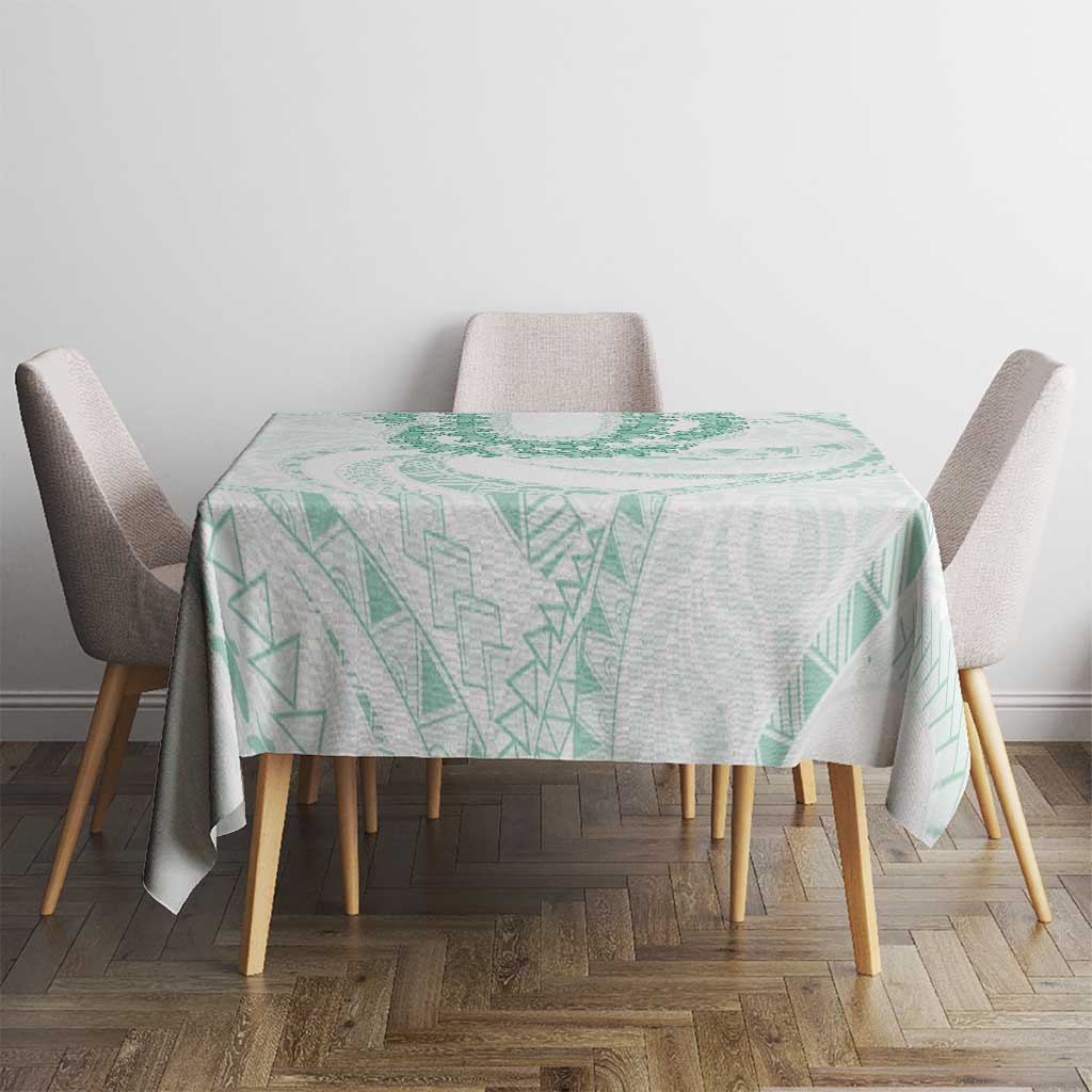 Aloha Lei Onaona Tablecloth Sage Green Hawaiian Tribal Pattern