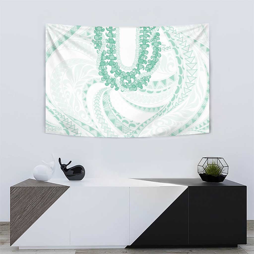 Aloha Lei Onaona Tapestry Sage Green Hawaiian Tribal Pattern