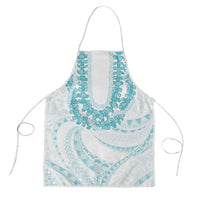 Aloha Lei Onaona Apron Teal Hawaiian Tribal Pattern - Polynesian Pride