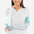 Aloha Lei Onaona Arm Sleeves Teal Hawaiian Tribal Pattern - Polynesian Pride