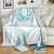 Aloha Lei Onaona Blanket Teal Hawaiian Tribal Pattern