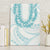 Aloha Lei Onaona Canvas Wall Art Teal Hawaiian Tribal Pattern