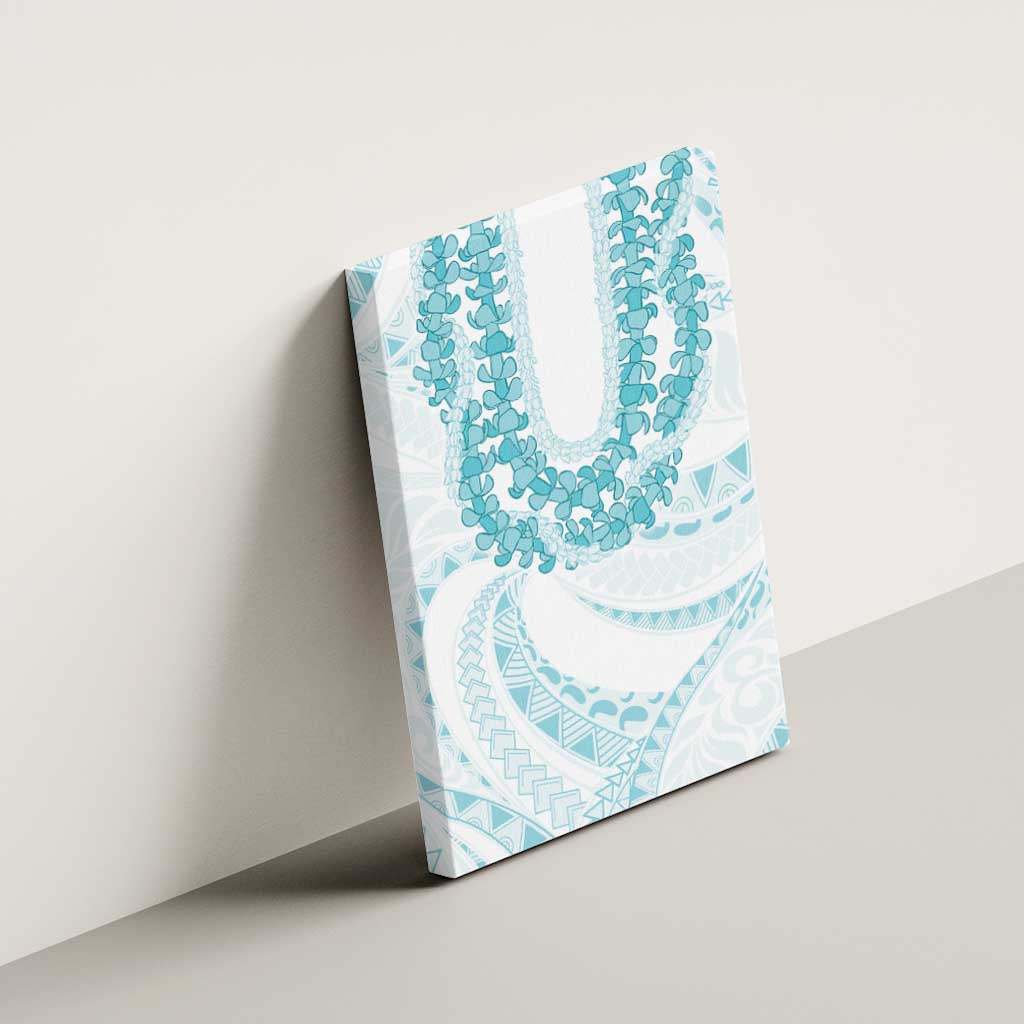 Aloha Lei Onaona Canvas Wall Art Teal Hawaiian Tribal Pattern LT9 - Polynesian Pride