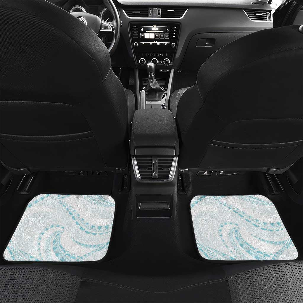 Aloha Lei Onaona Car Mats Teal Hawaiian Tribal Pattern