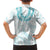 Aloha Lei Onaona Family Matching Summer Maxi Dress and Hawaiian Shirt Teal Hawaiian Tribal Pattern