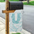 Aloha Lei Onaona Garden Flag Teal Hawaiian Tribal Pattern