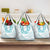 Aloha Lei Onaona Grocery Bag Teal Hawaiian Tribal Pattern