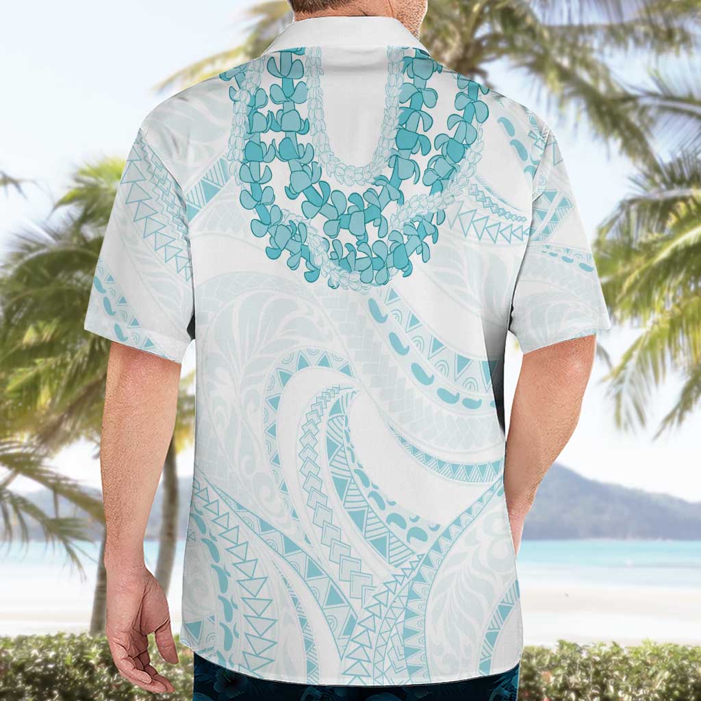 Aloha Lei Onaona Hawaiian Shirt Teal Hawaiian Tribal Pattern