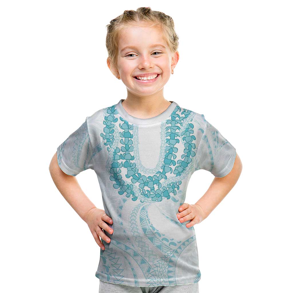 Aloha Lei Onaona Kid T Shirt Teal Hawaiian Tribal Pattern LT9 Teal - Polynesian Pride