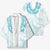 Aloha Lei Onaona Kimono Teal Hawaiian Tribal Pattern - Polynesian Pride