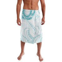 Aloha Lei Onaona Lavalava Teal Hawaiian Tribal Pattern