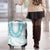 Aloha Lei Onaona Luggage Cover Teal Hawaiian Tribal Pattern