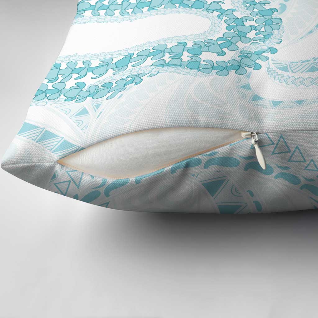Aloha Lei Onaona Pillow Cover Teal Hawaiian Tribal Pattern - Polynesian Pride