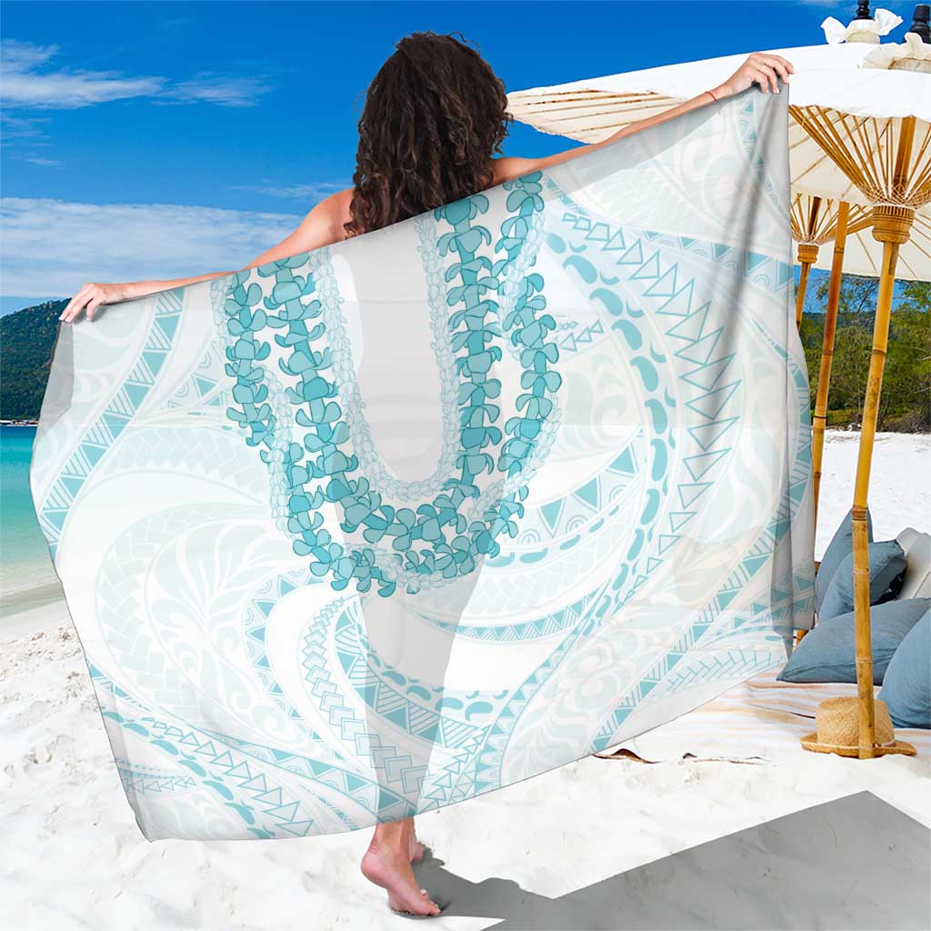 Aloha Lei Onaona Sarong Teal Hawaiian Tribal Pattern