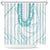 Aloha Lei Onaona Shower Curtain Teal Hawaiian Tribal Pattern