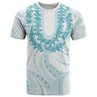 Aloha Lei Onaona T Shirt Teal Hawaiian Tribal Pattern