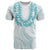 Aloha Lei Onaona T Shirt Teal Hawaiian Tribal Pattern