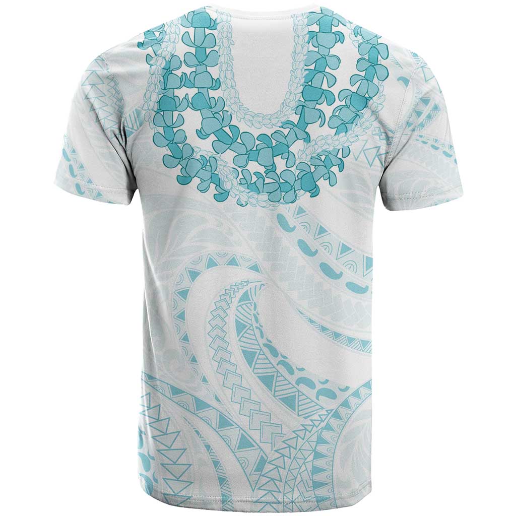 Aloha Lei Onaona T Shirt Teal Hawaiian Tribal Pattern