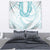 Aloha Lei Onaona Tapestry Teal Hawaiian Tribal Pattern