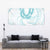 Aloha Lei Onaona Tapestry Teal Hawaiian Tribal Pattern