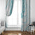 Aloha Lei Onaona Window Curtain Teal Hawaiian Tribal Pattern