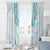 Aloha Lei Onaona Window Curtain Teal Hawaiian Tribal Pattern
