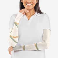 Aloha Lei Mikioi Arm Sleeves Beige Polynesian Tribal Tatau Pattern - Polynesian Pride