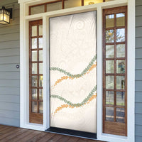 Aloha Lei Mikioi Door Cover Beige Polynesian Tribal Tatau Pattern - Polynesian Pride