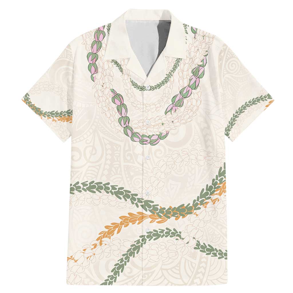 Aloha Lei Mikioi Family Matching Mermaid Dress and Hawaiian Shirt Beige Polynesian Tribal Tatau Pattern