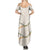 Aloha Lei Mikioi Family Matching Summer Maxi Dress and Hawaiian Shirt Beige Polynesian Tribal Tatau Pattern