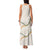 Aloha Lei Mikioi Family Matching Tank Maxi Dress and Hawaiian Shirt Beige Polynesian Tribal Tatau Pattern