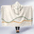 Aloha Lei Mikioi Hooded Blanket Beige Polynesian Tribal Tatau Pattern