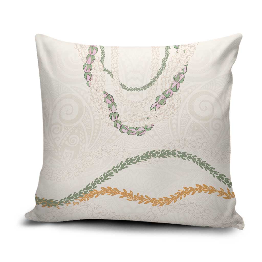 Aloha Lei Mikioi Pillow Cover Beige Polynesian Tribal Tatau Pattern LT9 Beige - Polynesian Pride