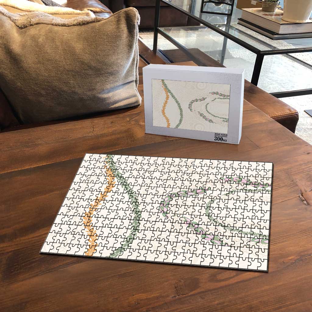 Aloha Lei Mikioi Puzzle Beige Polynesian Tribal Tatau Pattern - Polynesian Pride