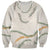Aloha Lei Mikioi Sweatshirt Beige Polynesian Tribal Tatau Pattern
