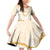 Aloha Lei Mikioi Family Matching Off Shoulder Short Dress and Hawaiian Shirt Gold Polynesian Tribal Tatau Pattern