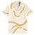 Aloha Lei Mikioi Family Matching Off Shoulder Short Dress and Hawaiian Shirt Gold Polynesian Tribal Tatau Pattern