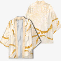 Aloha Lei Mikioi Kimono Gold Polynesian Tribal Tatau Pattern - Polynesian Pride