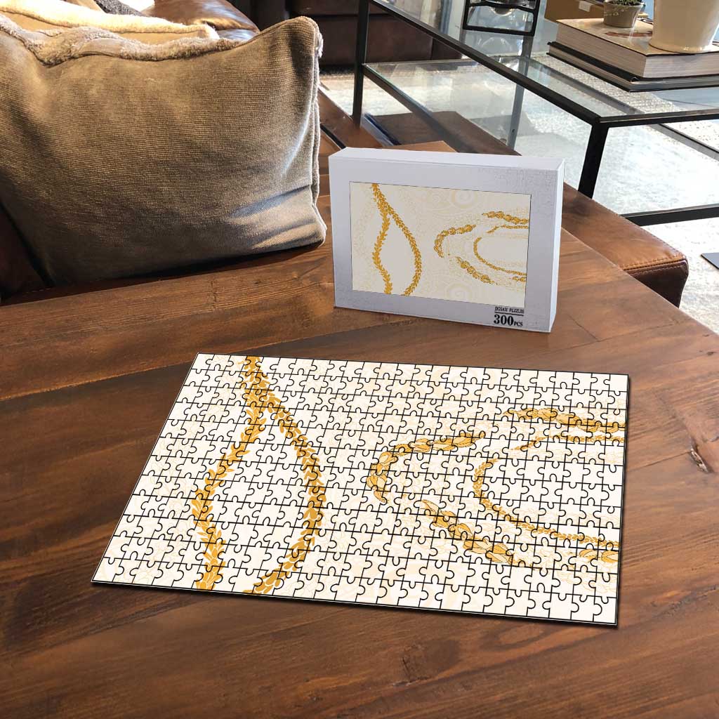 Aloha Lei Mikioi Puzzle Gold Polynesian Tribal Tatau Pattern - Polynesian Pride