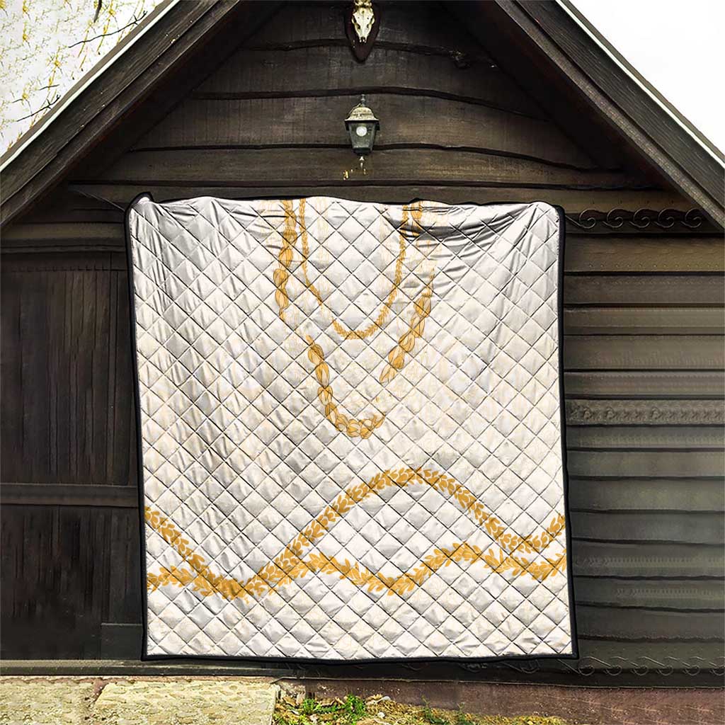 Aloha Lei Mikioi Quilt Gold Polynesian Tribal Tatau Pattern