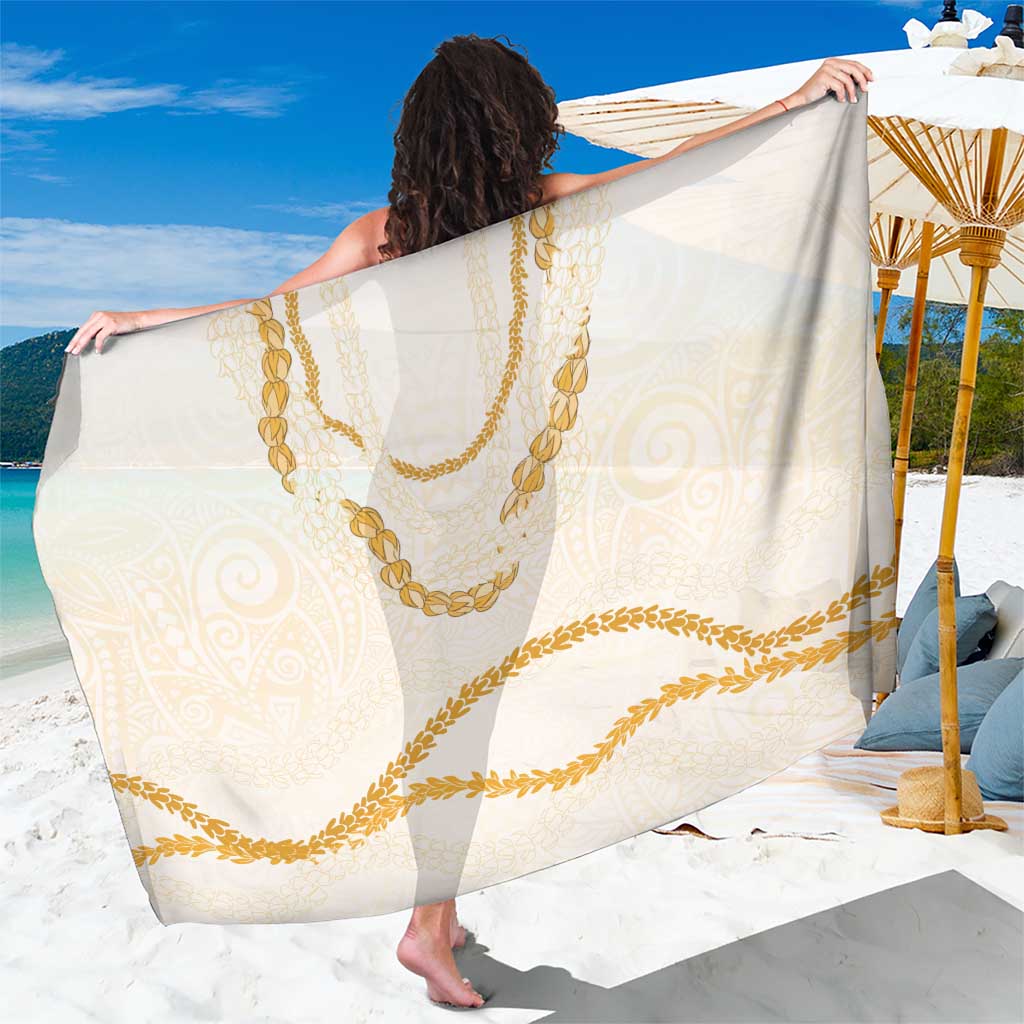 Aloha Lei Mikioi Sarong Gold Polynesian Tribal Tatau Pattern LT9 One Size 44 x 66 inches Gold - Polynesian Pride