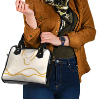 Aloha Lei Mikioi Shoulder Handbag Gold Polynesian Tribal Tatau Pattern