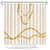 Aloha Lei Mikioi Shower Curtain Gold Polynesian Tribal Tatau Pattern