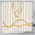 Aloha Lei Mikioi Shower Curtain Gold Polynesian Tribal Tatau Pattern
